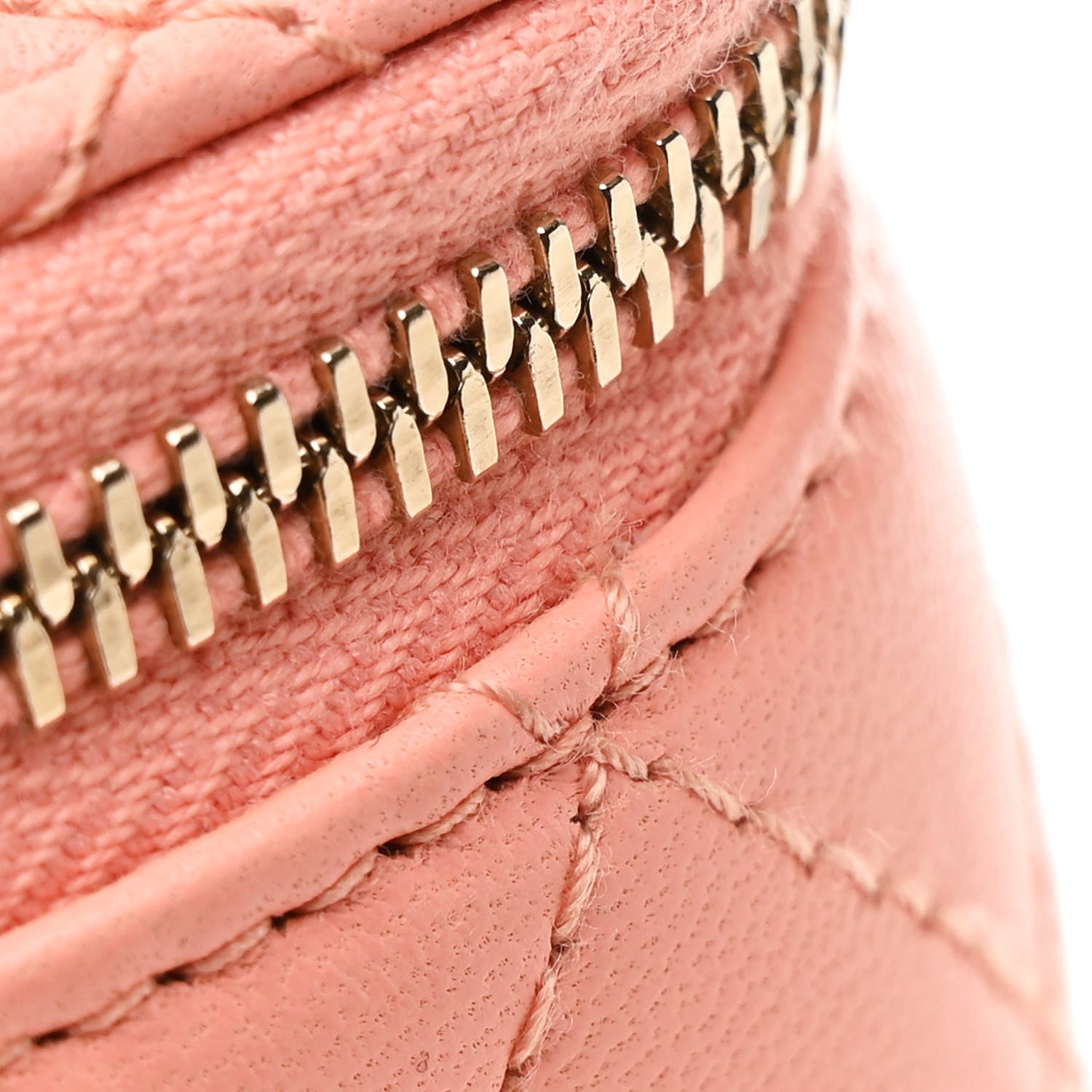 Chanel Lambskin Quilted Pearl Crush Mini Vanity Case With Chain Coral 12 of 12