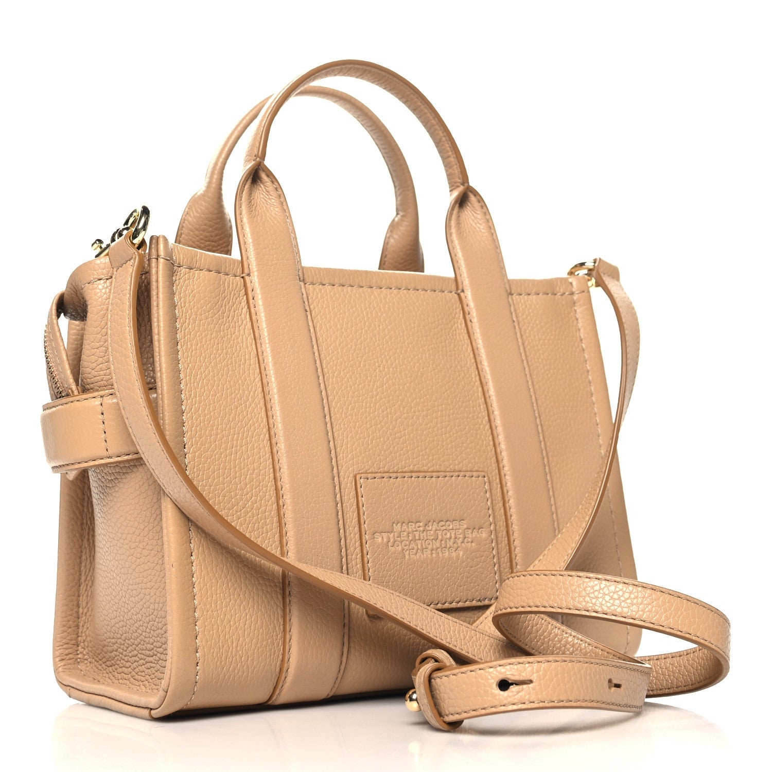 Marc Jacobs Grained Calfskin Small The Tote Camel 3 of 7