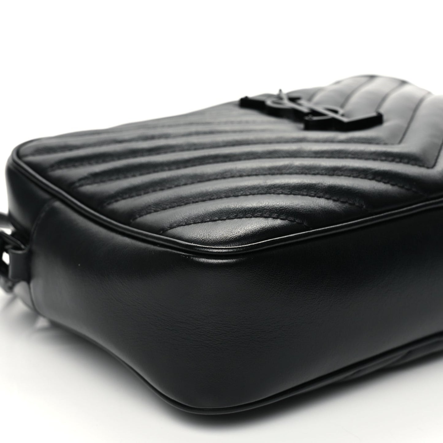 Calfskin Matelasse Monogram Monochrome Lou Camera Bag Black
