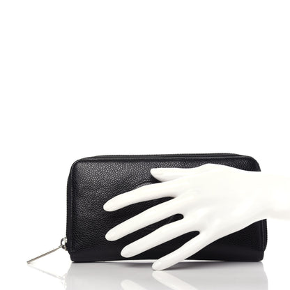 Chanel Caviar Timeless CC Large Gusset Zip Around Wallet Black 2 of 9