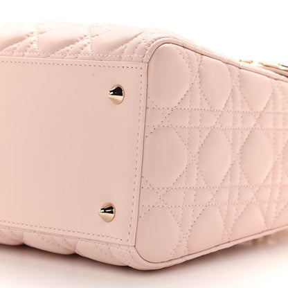 Christian Dior Lambskin Cannage Medium Lady Dior Light Pink 9 of 10