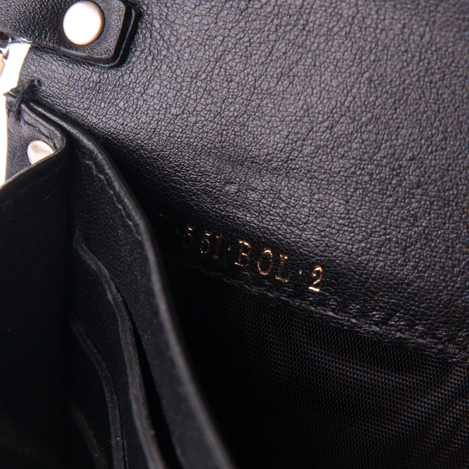 Valentino Garavani Vitello Rockstud Flap Wallet on Chain Black 7 of 7
