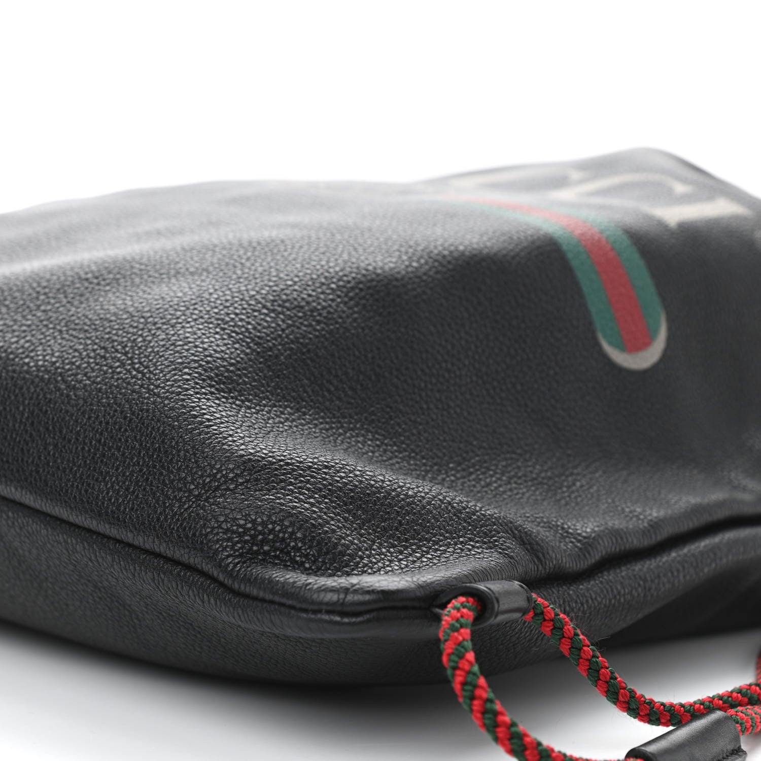 Gucci Calfskin Logo Drawstring Backpack Black 11 of 11