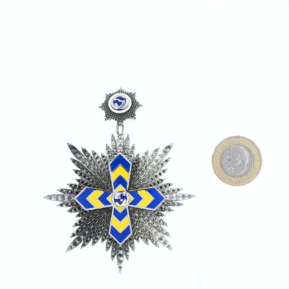 Gucci Enamel GG Cross Pin  Blue 2 of 4