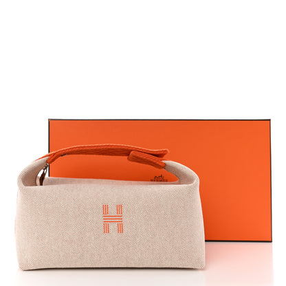 Hermes Canvas Small Bride-A-Brac Pouch Natural Orange 7 of 7