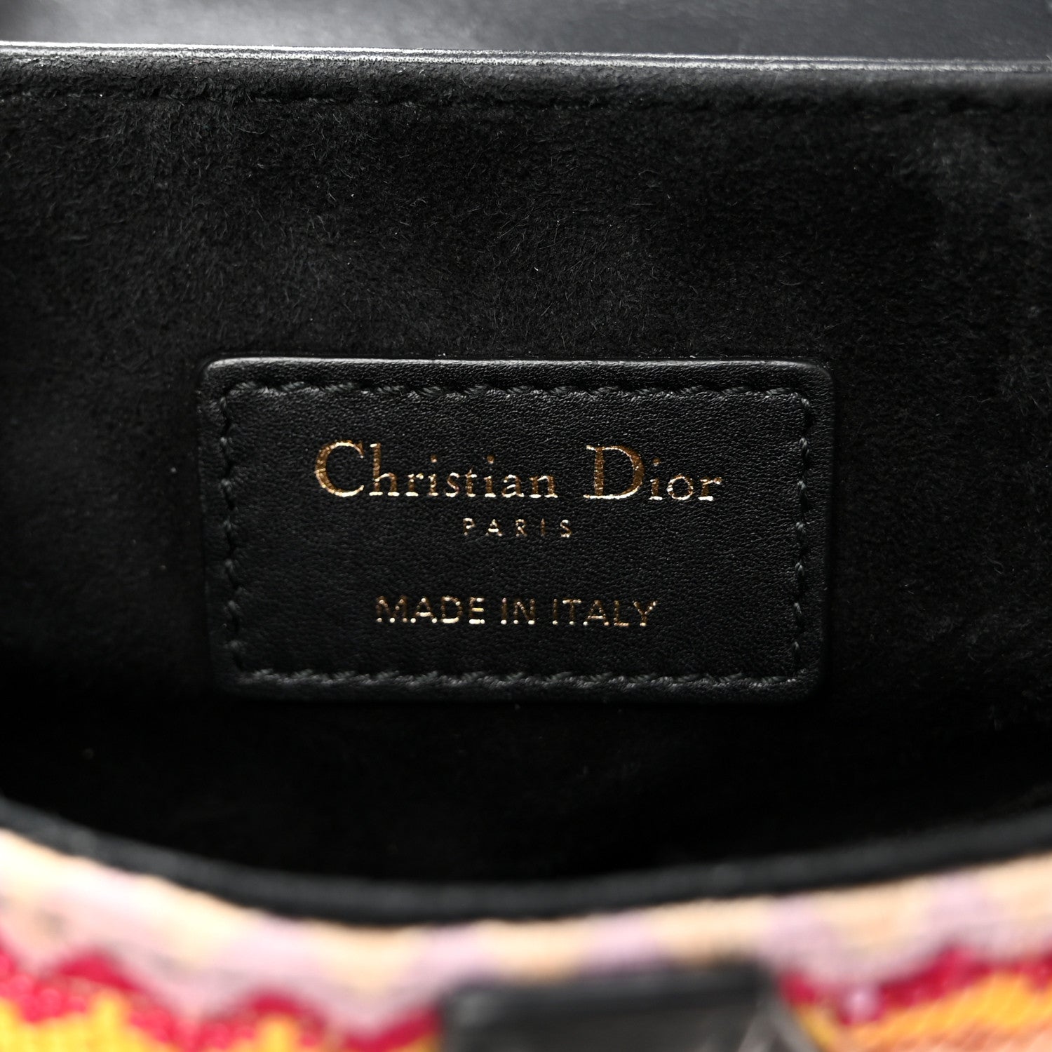 Christian Dior Embroidered Fringe Beaded Mini Saddle Bag Multicolor 6 of 11