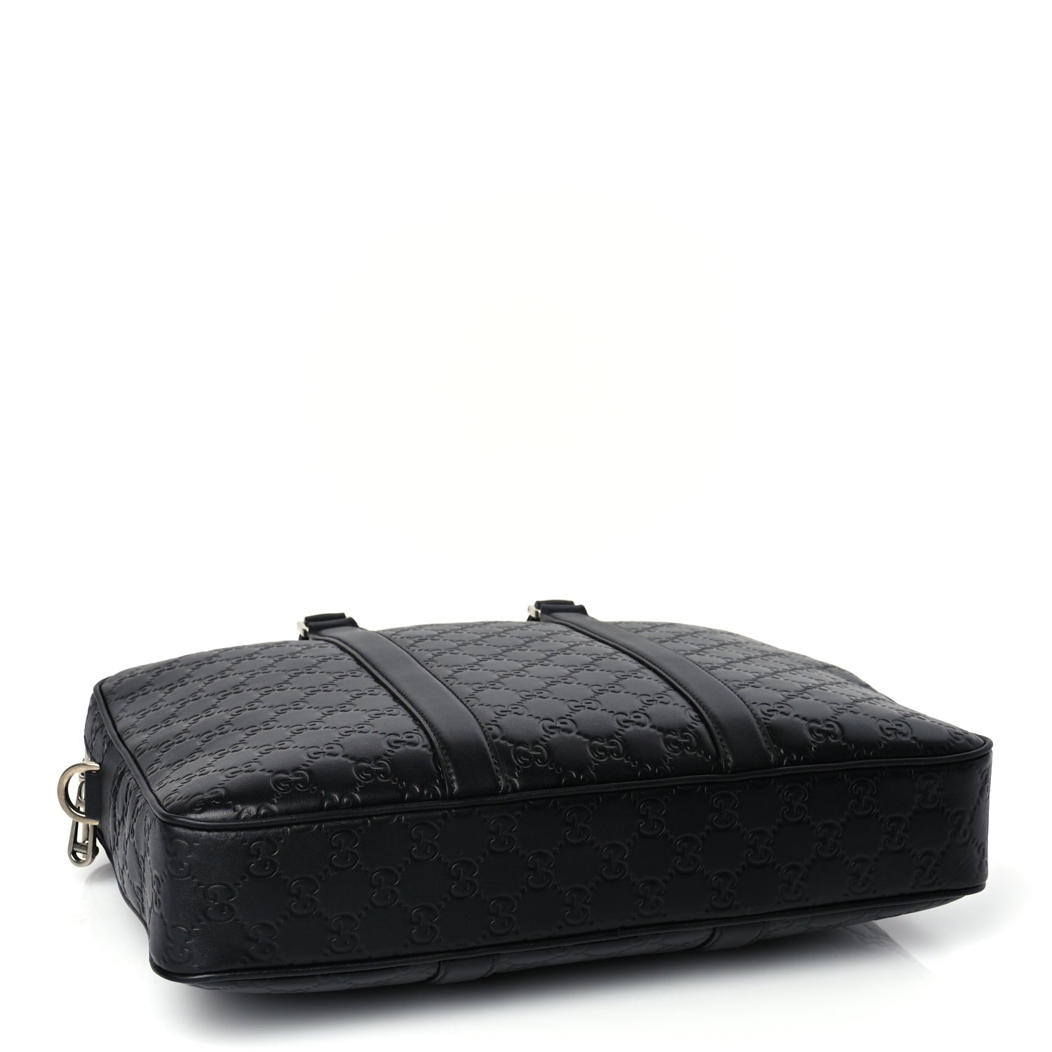 Gucci Calfskin GG Emblem Large Briefcase Black 3 of 8