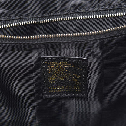 Burberry Canvas House Check Woven Satchel Black 5 of 9