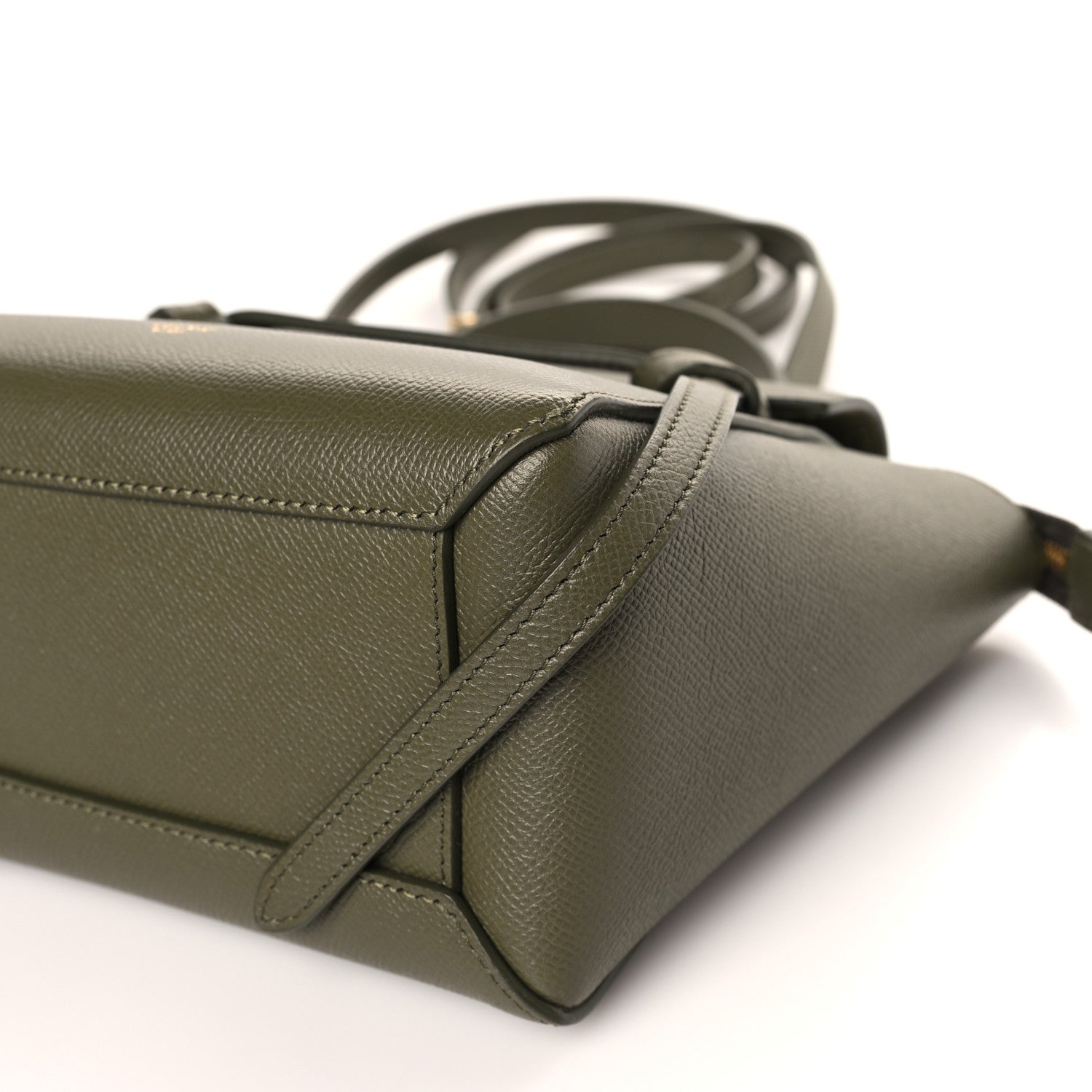 Celine Grained Calfskin Nano Belt Bag Army Green 9 of 9