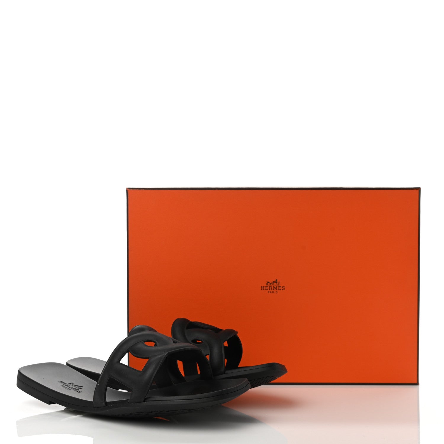 Hermes Rubber Aloha Sandals 36 Black 8 of 8