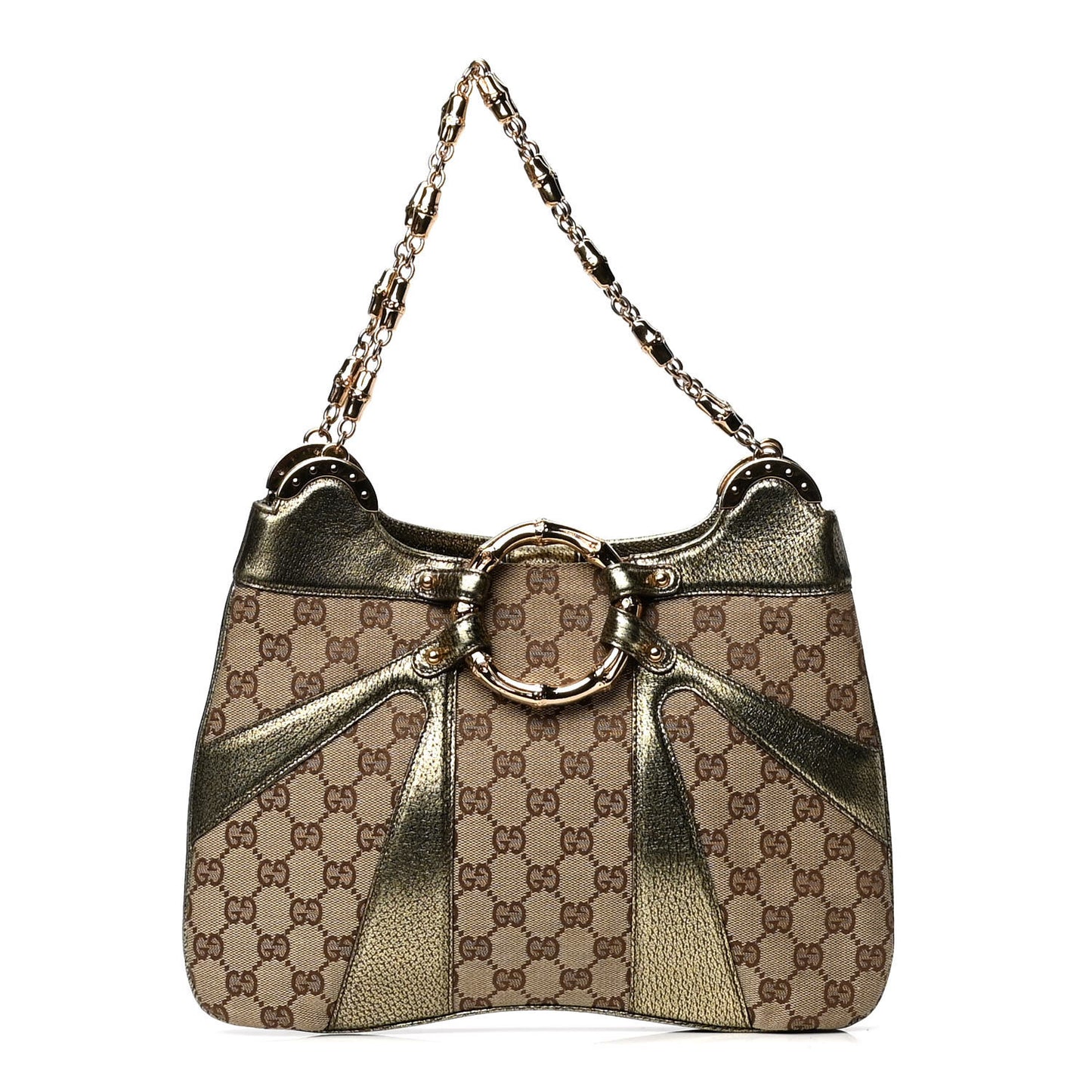 Monogram Bamboo Chain Tom Ford Shoulder Bag Metallic