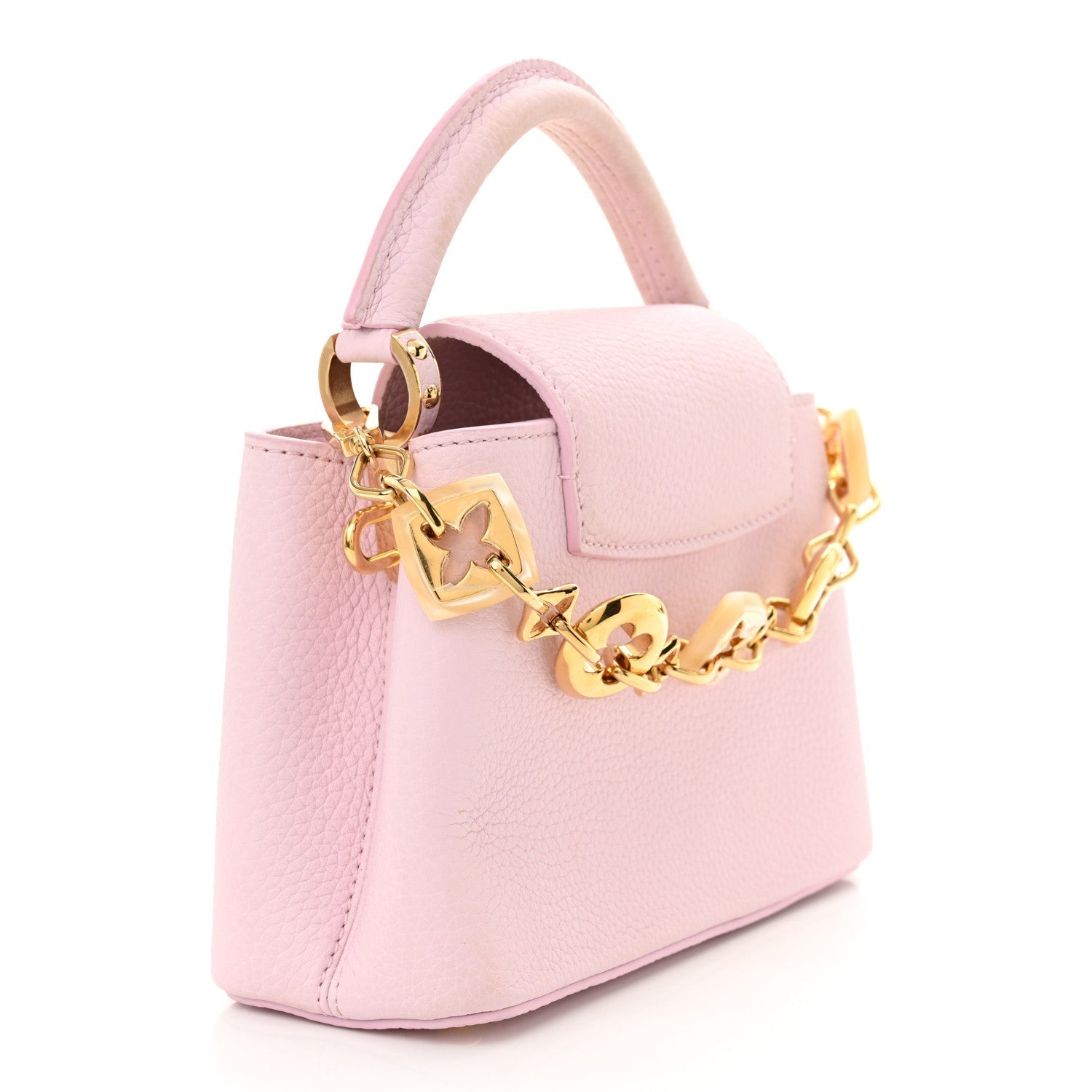 Louis Vuitton Taurillon Monogram Flower Chain Capucines Mini Guimauve 3 of 7