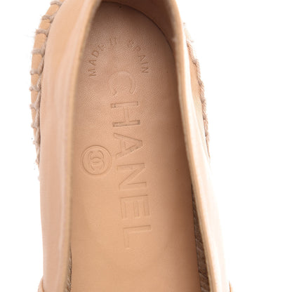 Chanel Lambskin CC Espadrilles 36 Beige Black 11 of 14