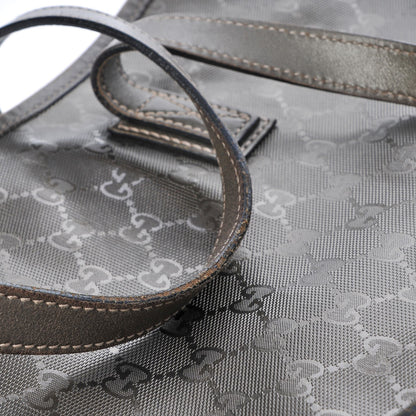 Gucci Imprime Monogram Medium Zippered Shopping Tote Pewter 8 of 13