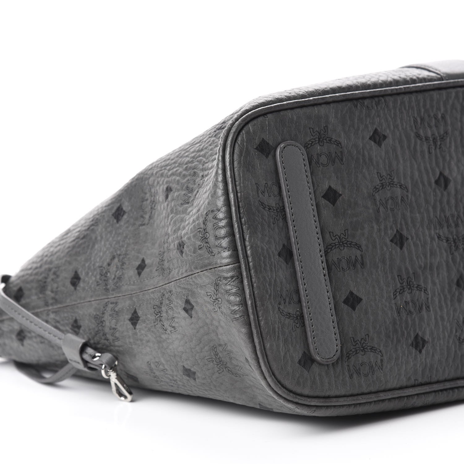 MCM Visetos Medium Liz Reversible Shopper Tote Phantom Grey 6 of 15