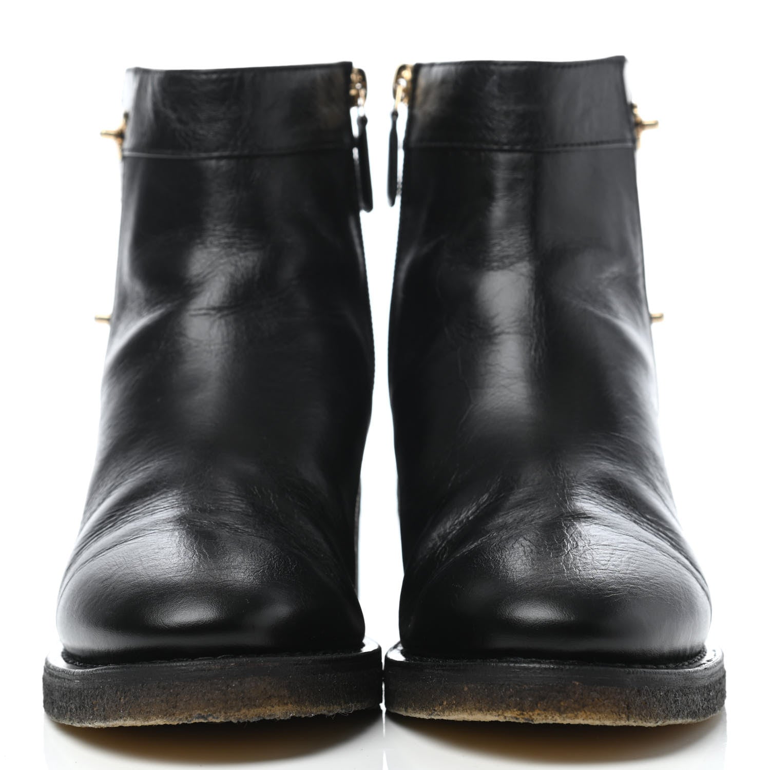 Chanel Calfskin CC Turnlock Ankle Boots 38 Black 2 of 4