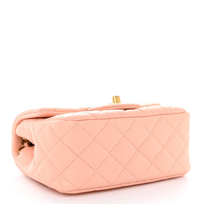 Chanel Lambskin Quilted Mini Pearl Crush Flap Light Orange 4 of 10