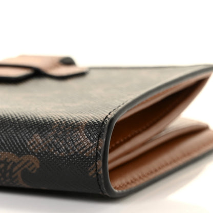 Celine Canvas Triomphe Medium Strap Wallet Tan 8 of 9