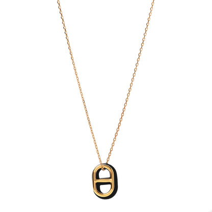 Hermes Swift O'Maillon Pendant Necklace Black 1 of 5