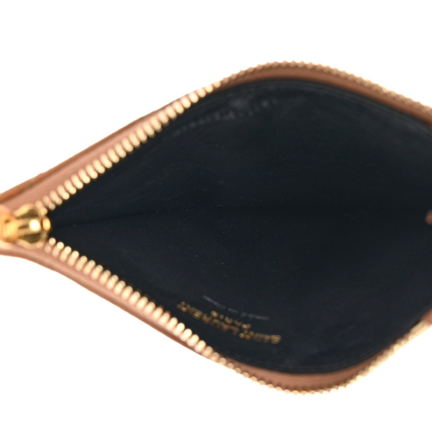 Grain De Poudre Matelasse Chevron Monogram Fragments Zippered Card Case