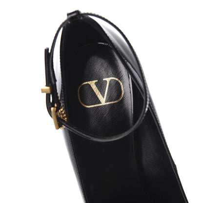 Valentino Garavani Patent Ringstud Wedges 38 Black 8 of 9