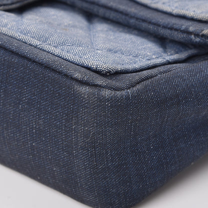 Chanel Denim Quilted Small Medallion Flap Light Blue 11 of 16