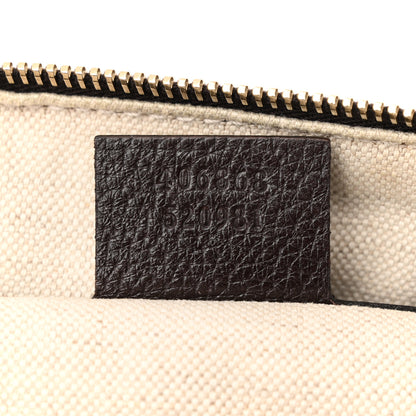 Gucci Monogram Vintage Web Medium Webby Bee Boston Dark Brown 7 of 12