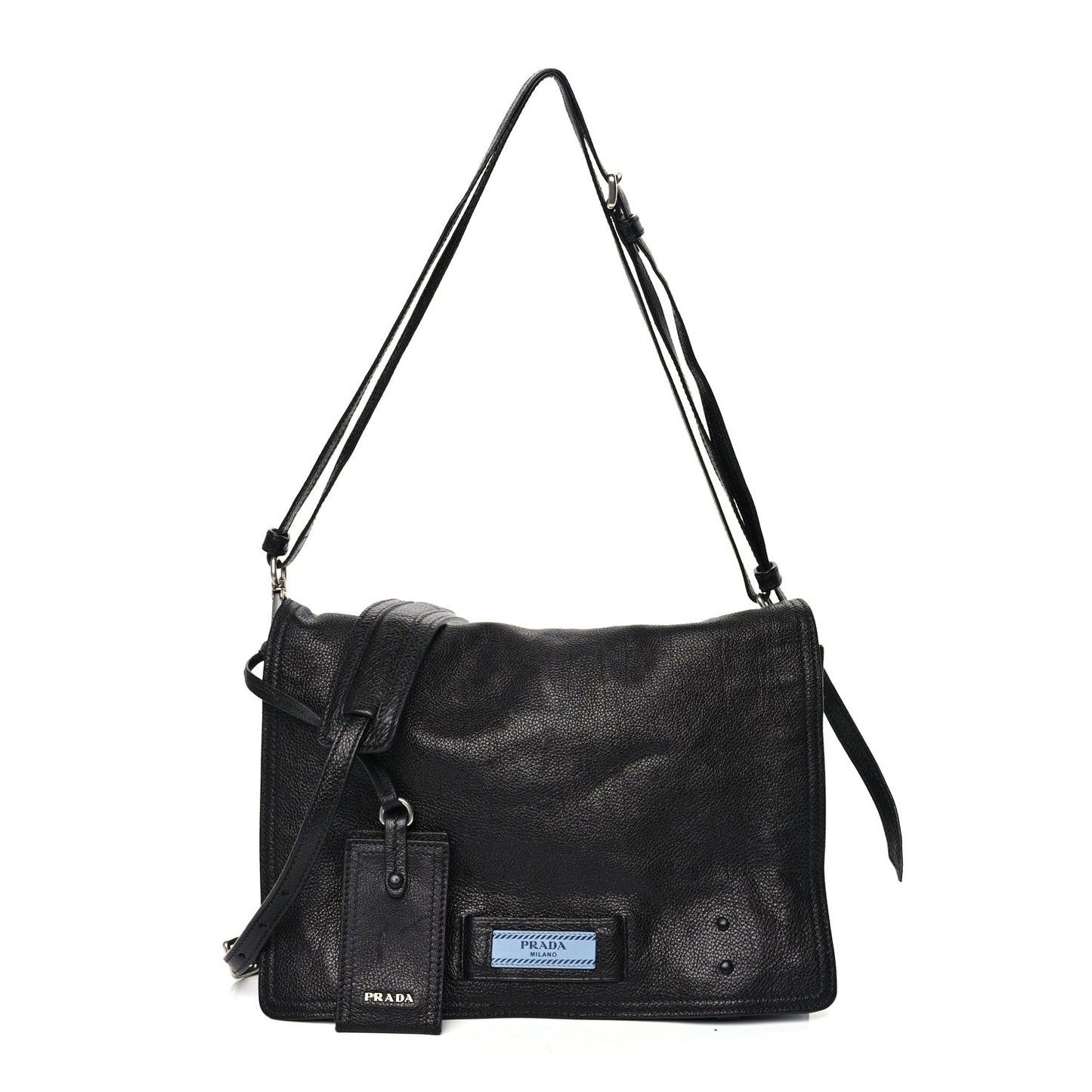 Glace Calf Etiquette Flap Black Astrale