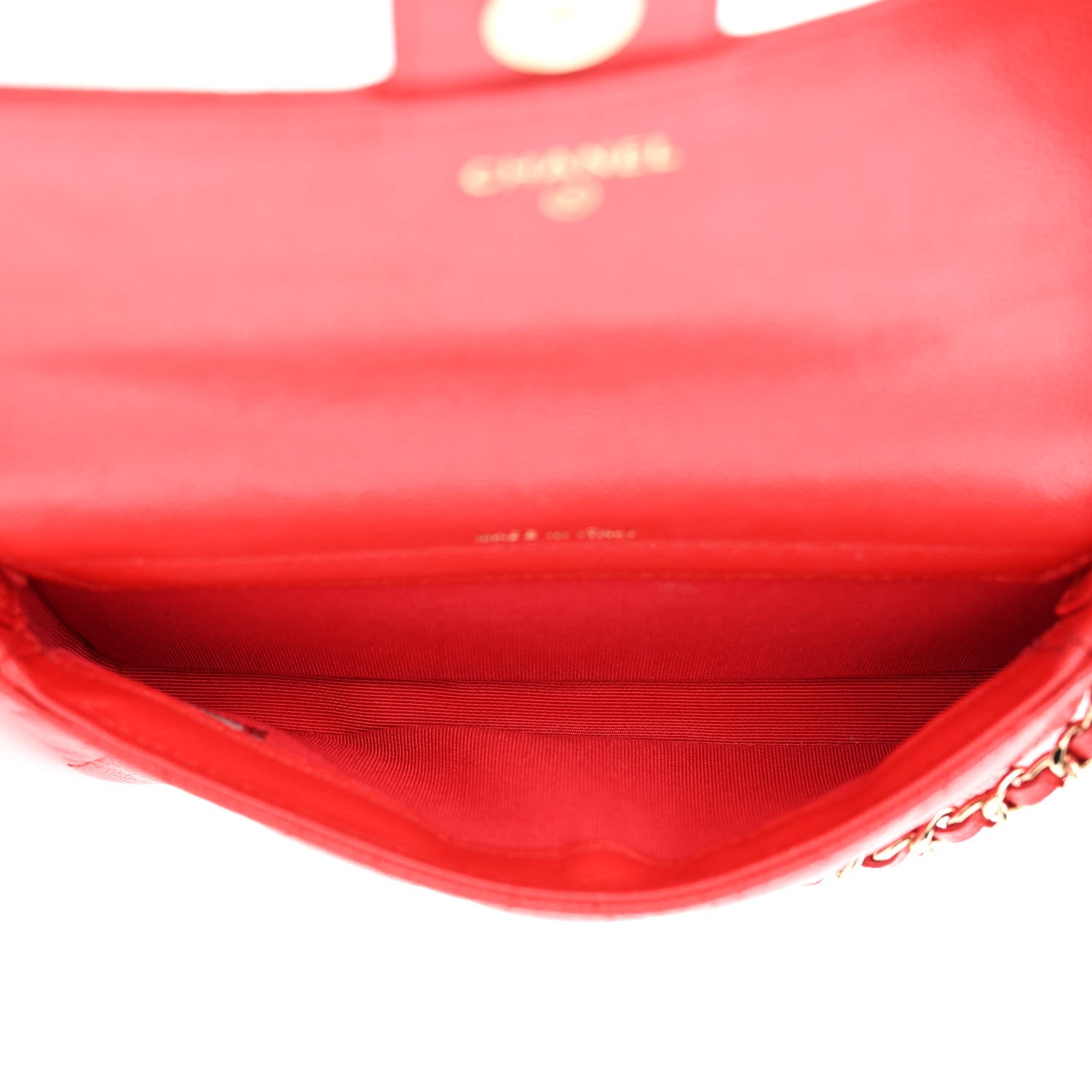 Chanel Caviar Quilted Flap Phone Holder With Chain Red 6 of 16