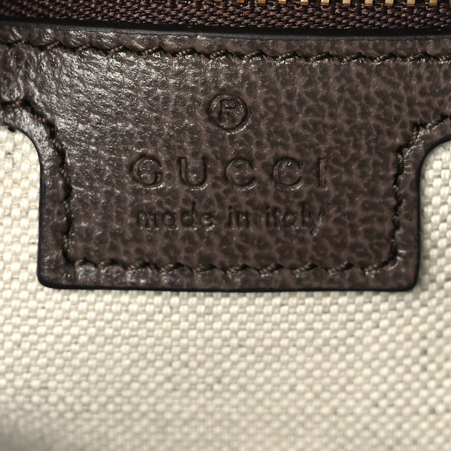 GG Supreme Monogram Web Medium Ophidia Top Handle Bag Beige Ebony