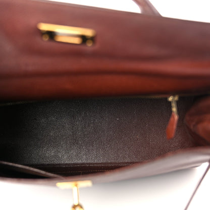 Hermes Courchevel Kelly Retourne 32 Chocolate 4 of 13