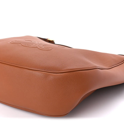 Celine Supple Calfskin Large Triomphe Heloise Shoulder Bag  Tan 8 of 8
