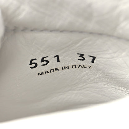 Prada Re-Nylon Gabardine Metal Triangle Logo Wheel Pouch Pocket High Top Sneakers 37 White Red 6 of 9