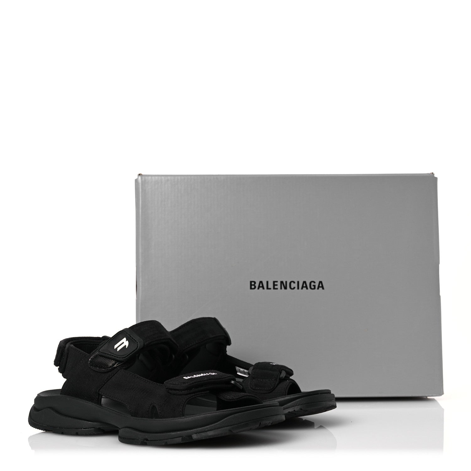 Balenciaga Recycled Casual Nylon Womens Tourist Sandals 39 Black 10 of 10