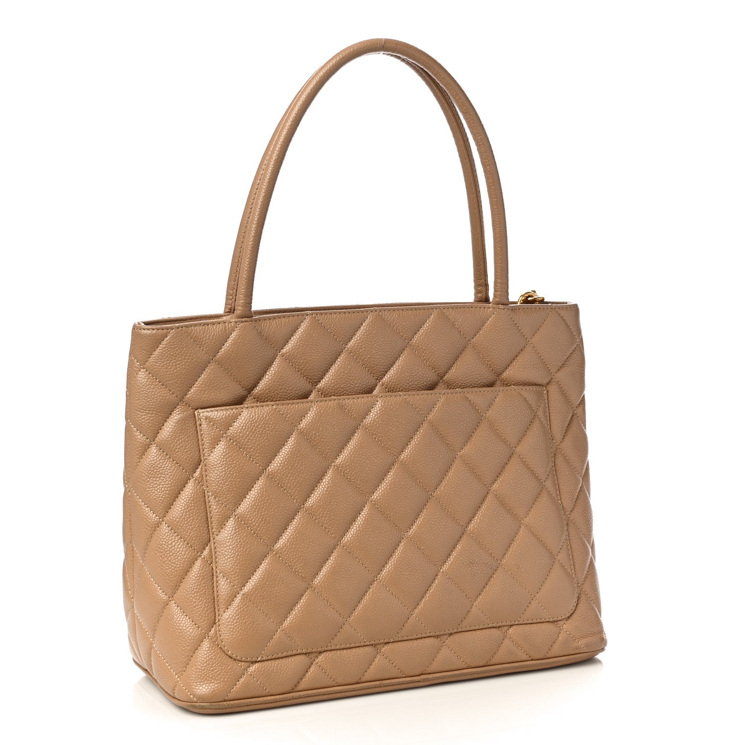Chanel Caviar Quilted Medallion Tote Beige 3 of 10