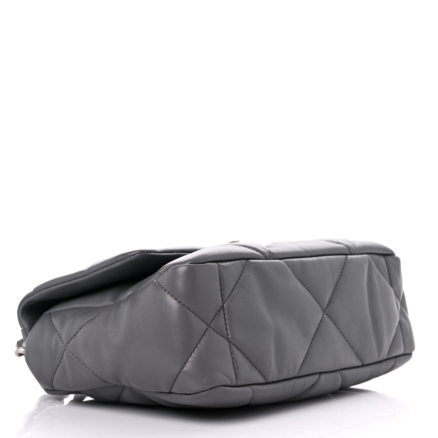 Lambskin Quilted Medium Chanel 19 Flap Dark Grey