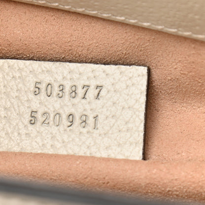 Gucci GG Supreme Monogram Flora Web Small Ophidia Chain Shoulder Bag White 7 of 11