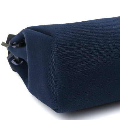 Hermes Military Toile Vache Hunter Herbag Zip Retourne 31 PM Bleu Marine Black 8 of 9