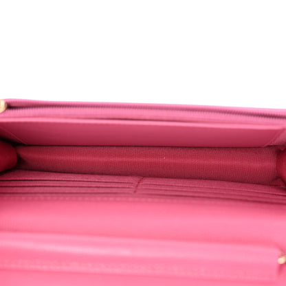 Chanel Caviar Quilted Wallet on Chain WOC Pink 5 of 11