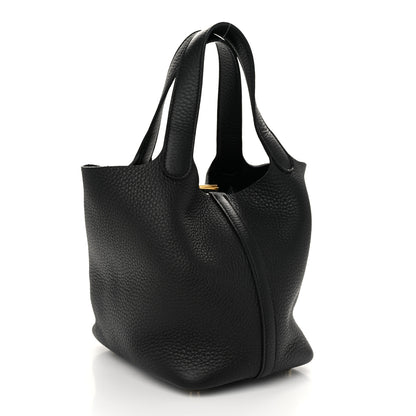 Hermes Taurillon Clemence Picotin Lock 18 PM Black 3 of 11