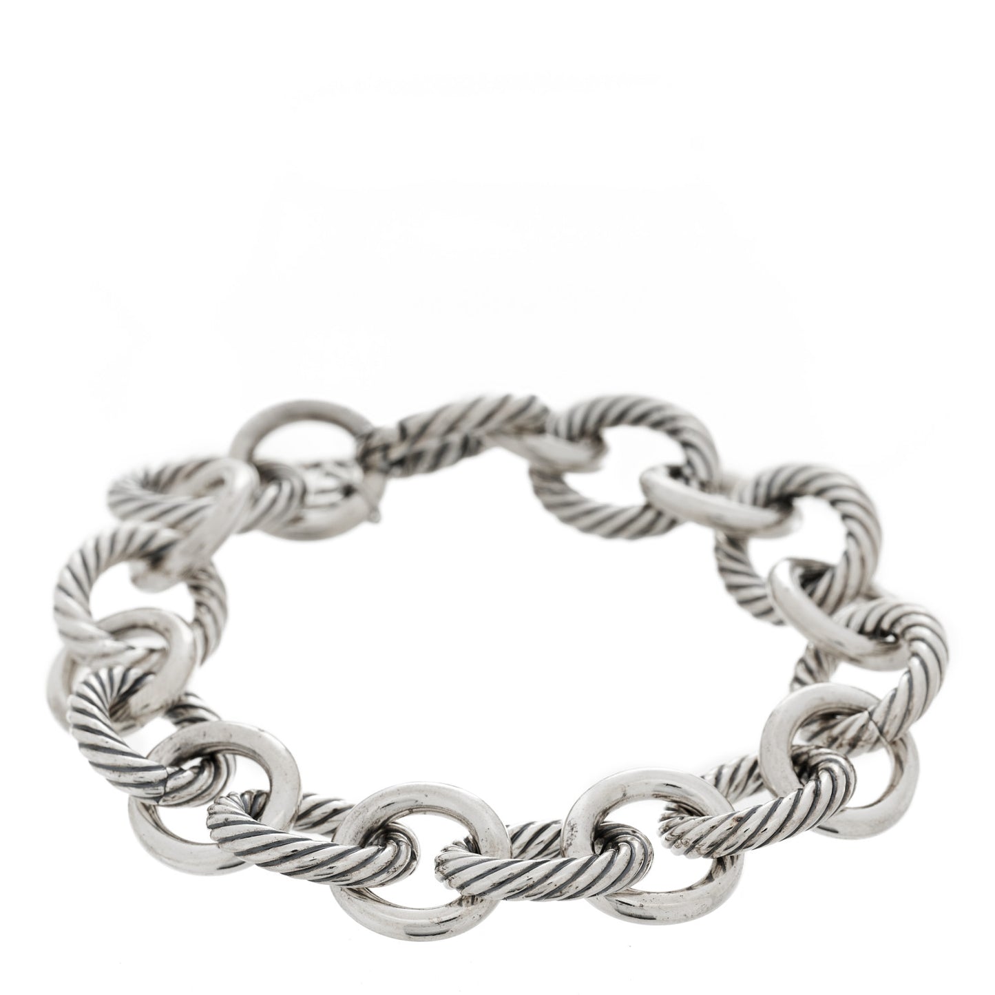 Sterling Silver 12mm Large Oval Link Bracelet