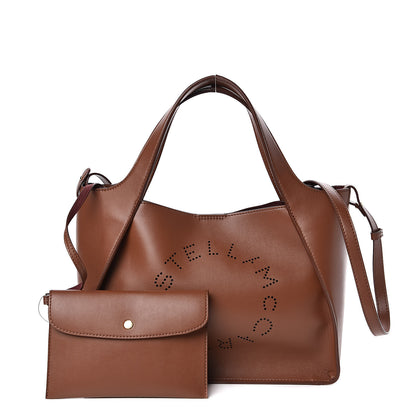 Stella McCartney Eco Alter Nappa Perforated Logo Satchel Cinnamon 1 of 10