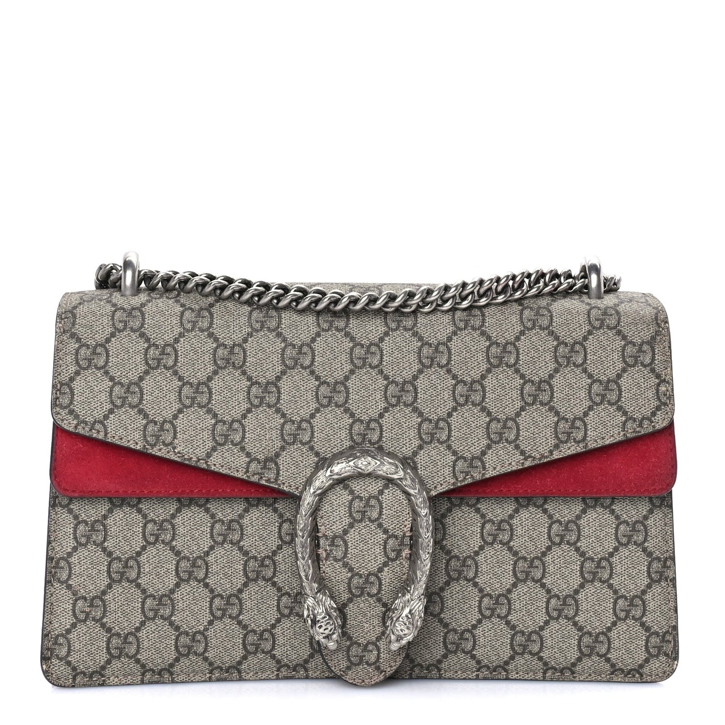 GG Supreme Monogram Small Dionysus Shoulder Bag  Red
