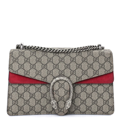 Gucci GG Supreme Monogram Small Dionysus Shoulder Bag  Red 1 of 7