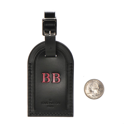 Louis Vuitton Calfskin Luggage Tag Black 3 of 3