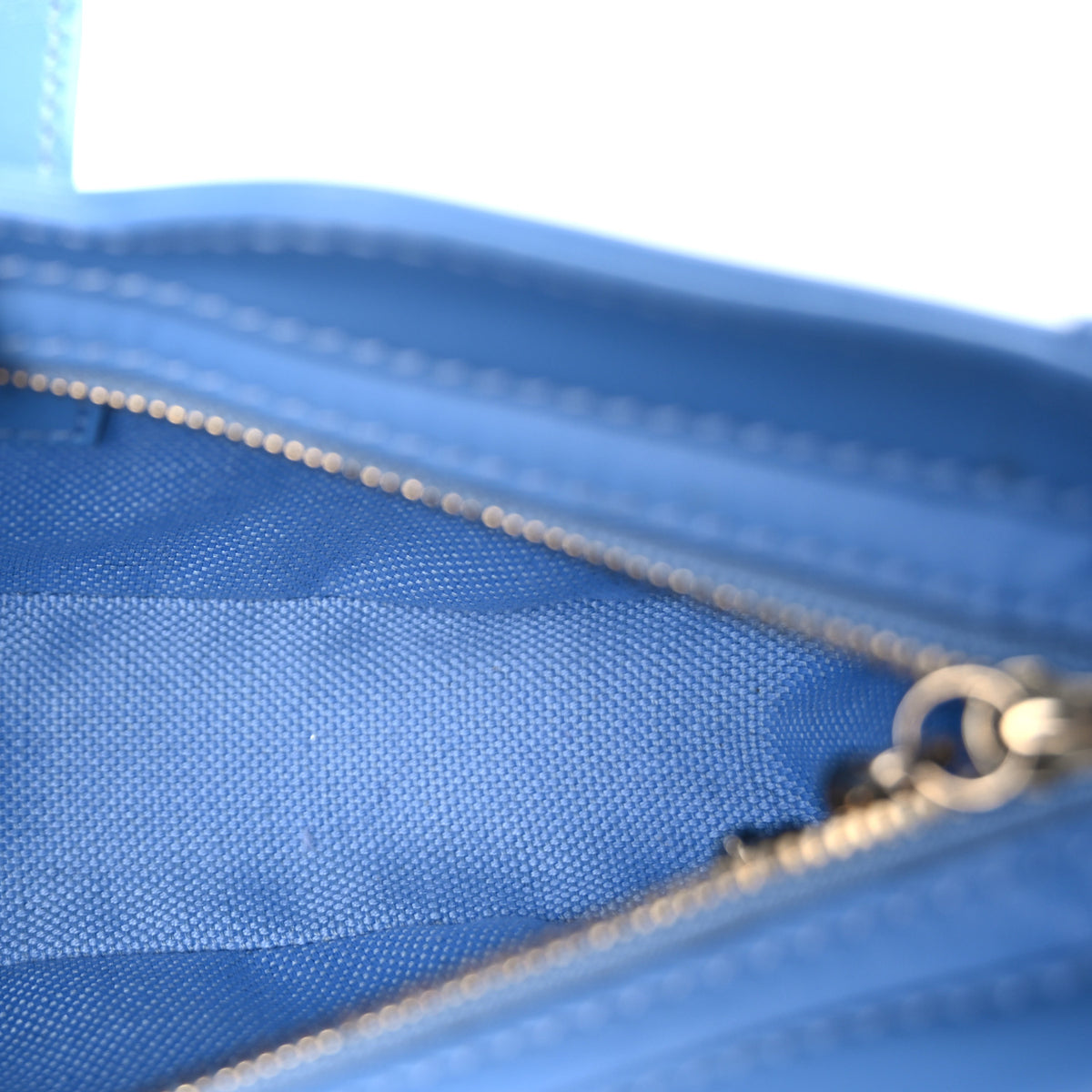 Gucci Calfskin Monogram Mini Moon Side Shoulder Bag Blue 4 of 8