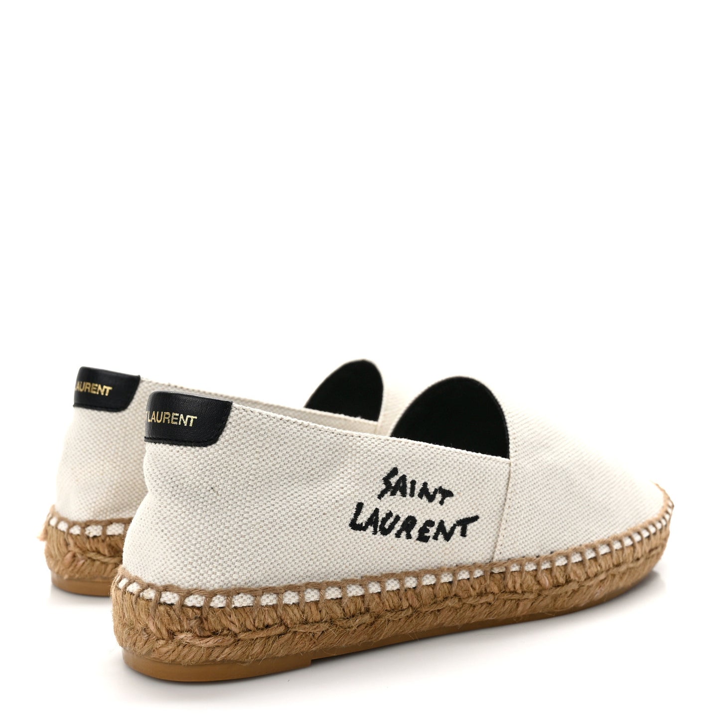 Canvas Nappa Elba Light Logo Embroidered Espadrilles 36 Ecru