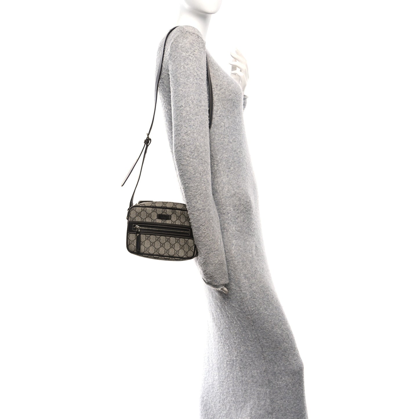 GG Plus Monogram Small Shoulder Bag Dark Brown