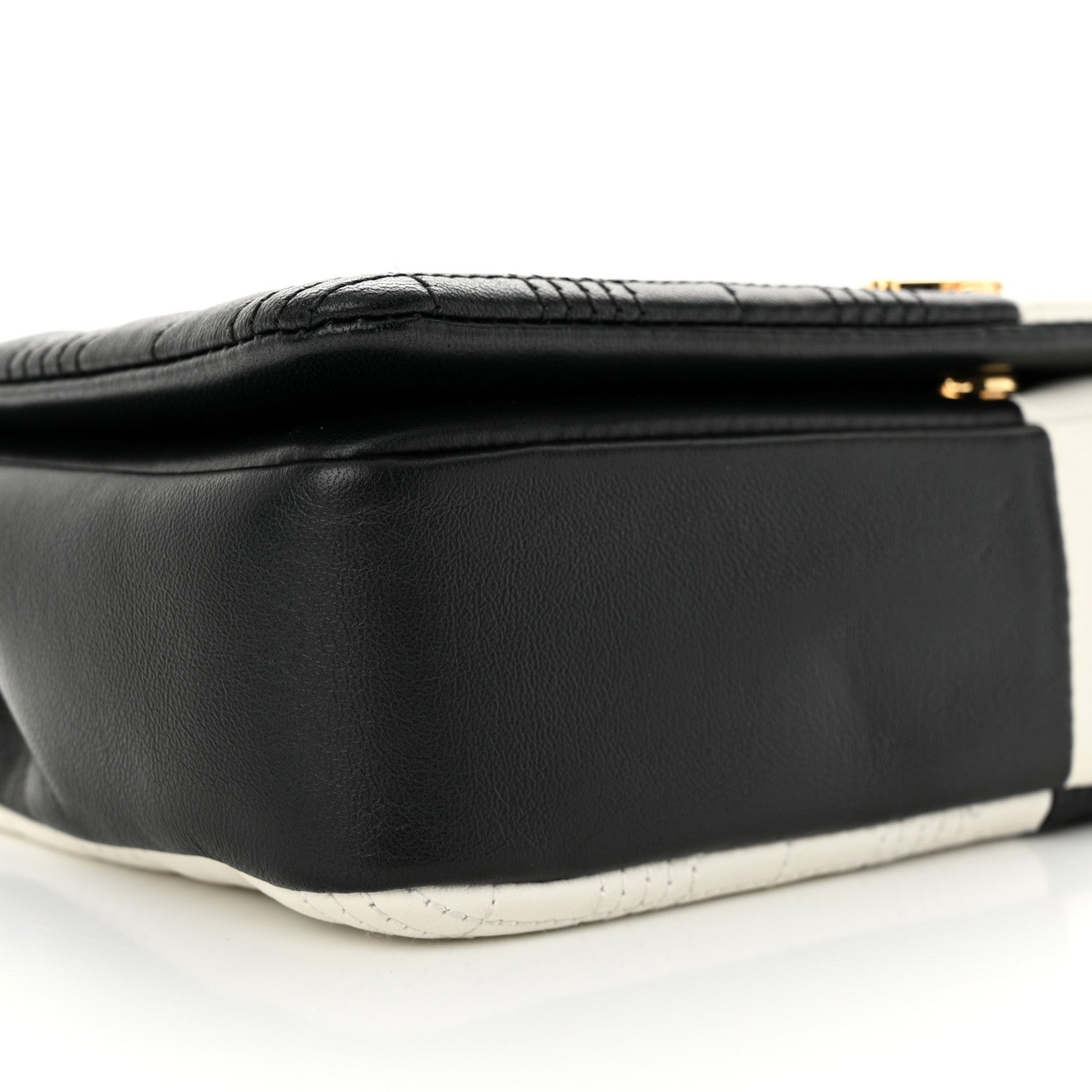 Burberry Lambskin Quilted Small Lola Bag White Black 9 of 12