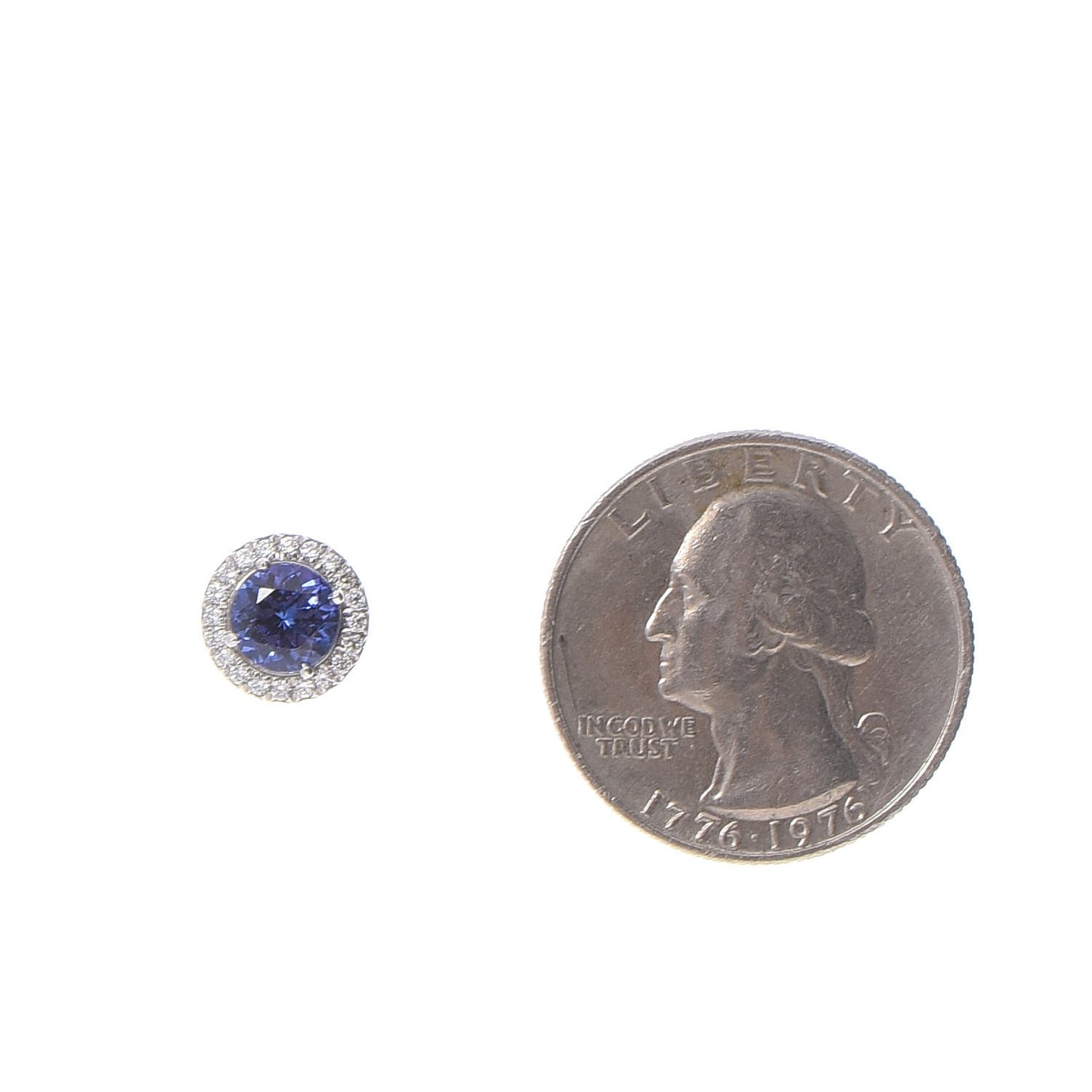 Platinum Diamond Sapphire Soleste Earrings